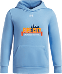 Under Armour Team Icon Fleece Hoodie - Back Pipe City Lacrosse Festival 2026 (Skyline, Light Version)