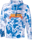 Under Armour Rival Fleece Hoodie Tie-Dye - Back Pipe City Lacrosse Festival 2026 (Skyline, Light Version)