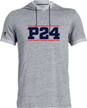 Under Armour Stadium Short Sleeve Hoodie - Power 24 Session I 2026 (Double Bordered NAVY Block Text)