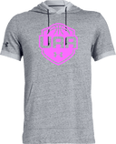 Under Armour Stadium Short Sleeve Hoodie - Girls UAA Session I 2026 (Cotton Candy Pink)