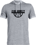 Under Armour Stadium Short Sleeve Hoodie - Zero Gravity - lower arch black