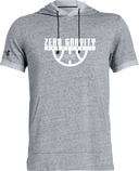 Under Armour Stadium Short Sleeve Hoodie - Zero Gravity - lower arch white