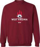 Crew Sweatshirt - West Virginia State Cup (w2/2) 2026(White and Red Text)