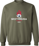 Crew Sweatshirt - West Virginia State Cup (w2/2) 2026(White and Red Text)