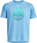 Under Armour Tech Team Short Sleeve - UA Rise Girls Session l 2026(Turquoise Text)