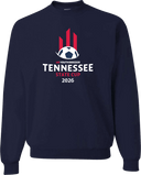 Crew Sweatshirt - USYS TN State Cup (w2/2) 2026 (White & Red)