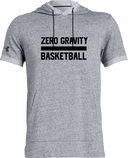 Under Armour Stadium Short Sleeve Hoodie - Zero Gravity - BASKETBALL black