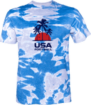 Under Armour Athletics Short Sleeve Tie-Dye - USA Football Summer Series 2026 (Blue - Palm Tree)