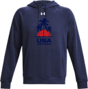 Under Armour Rival Fleece Hoodie - USA Football Summer Series 2026 (Blue - Palm Tree)