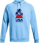 Under Armour Rival Fleece Hoodie - USA Football Summer Series 2026 (Blue - Palm Tree)