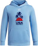 Under Armour Team Icon Fleece Hoodie - USA Football Summer Series 2026 (Blue - Palm Tree)