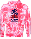 Under Armour Rival Fleece Hoodie Tie-Dye - USA Football Summer Series 2026 (Blue - Palm Tree)