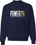Crew Sweatshirt - Power 24 Session I 2026 (White & Gold Bold Inline Wordmark)
