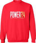 Crew Sweatshirt - Power 24 Session I 2026 (White & Gold Bold Inline Wordmark)