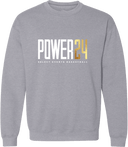 Crew Sweatshirt - Power 24 Session I 2026 (White & Gold Bold Inline Wordmark)