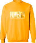 Crew Sweatshirt - Power 24 Session I 2026 (White & Gold Bold Inline Wordmark)