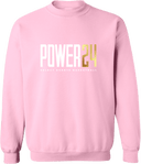 Crew Sweatshirt - Power 24 Session I 2026 (White & Gold Bold Inline Wordmark)