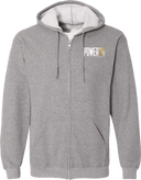 Full Zip Hoodies - Power 24 Session I 2026 (White & Gold Bold Inline Wordmark)