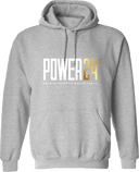 Hoodies - Power 24 Session I 2026 (White & Gold Bold Inline Wordmark)