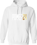 Hoodies - Power 24 Session I 2026 (White & Gold Bold Inline Wordmark)