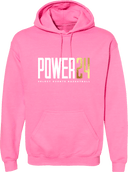 Hoodies - Power 24 Session I 2026 (White & Gold Bold Inline Wordmark)