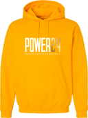 Hoodies - Power 24 Session I 2026 (White & Gold Bold Inline Wordmark)