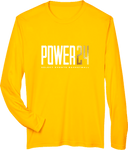 Performance Long Sleeves - Power 24 Session I 2026 (White & Gold Bold Inline Wordmark)