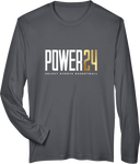 Performance Long Sleeves - Power 24 Session I 2026 (White & Gold Bold Inline Wordmark)