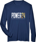 Performance Long Sleeves - Power 24 Session I 2026 (White & Gold Bold Inline Wordmark)