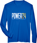 Performance Long Sleeves - Power 24 Session I 2026 (White & Gold Bold Inline Wordmark)