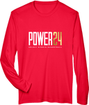 Performance Long Sleeves - Power 24 Session I 2026 (White & Gold Bold Inline Wordmark)