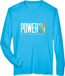 Performance Long Sleeves - Power 24 Session I 2026 (White & Gold Bold Inline Wordmark)