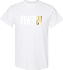 Short Sleeves - Power 24 Session I 2026 (White & Gold Bold Inline Wordmark)