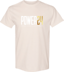 Short Sleeves - Power 24 Session I 2026 (White & Gold Bold Inline Wordmark)