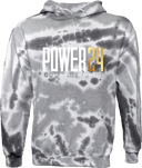 Tie-Dye Hoodies - Power 24 Session I 2026 (White & Gold Bold Inline Wordmark)