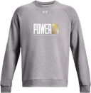 Under Armour Rival Fleece Crew - Power 24 Session I 2026 (White & Gold Bold Inline Wordmark)