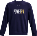 Under Armour Rival Fleece Crew - Power 24 Session I 2026 (White & Gold Bold Inline Wordmark)
