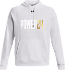 Under Armour Rival Fleece Hoodie - Power 24 Session I 2026 (White & Gold Bold Inline Wordmark)