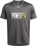 Under Armour Tech Team Short Sleeve - Power 24 Session I 2026 (White & Gold Bold Inline Wordmark)
