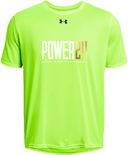 Under Armour Tech Team Short Sleeve - Power 24 Session I 2026 (White & Gold Bold Inline Wordmark)