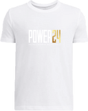 Under Armour Tech Team Short Sleeve - Power 24 Session I 2026 (White & Gold Bold Inline Wordmark)