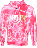 Under Armour Rival Fleece Hoodie Tie-Dye - Power 24 Session I 2026 (White & Gold Bold Inline Wordmark)