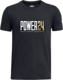 Under Armour Tech Team Short Sleeve - Power 24 Session I 2026 (White & Gold Bold Inline Wordmark)