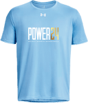 Under Armour Tech Team Short Sleeve - Power 24 Session I 2026 (White & Gold Bold Inline Wordmark)