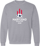 Crew Sweatshirt - USYS MD State Cup Spring (w5/6) 2026 (White & Red)