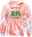 Tie-Dye Hoodies - Veolia Atlanta Pickleball Championships 2026 (Red Text Peach Logo)