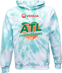 Tie-Dye Hoodies - Veolia Atlanta Pickleball Championships 2026 (Red Text Peach Logo)