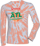 Tie-Dye Long Sleeves - Veolia Atlanta Pickleball Championships 2026 (Red Text Peach Logo)