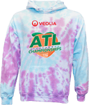 Tie-Dye Hoodies - Veolia Atlanta Pickleball Championships 2026 (Red Text Peach Logo)