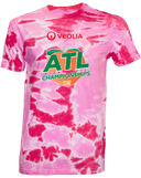 Tie-Dye Short Sleeves - Veolia Atlanta Pickleball Championships 2026 (Red Text Peach Logo)